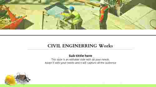 engineering powerpoint template-civil engineering -works-1-green